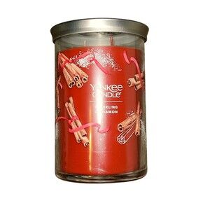 Yankee Candle SPARKLING CINNAMON Signature Large Jar 20 Oz Red New Wax 2…